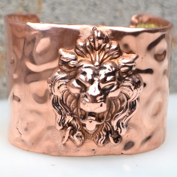 Conceptual Subculture Jewelry - Copper Lion Cuff Bracelet